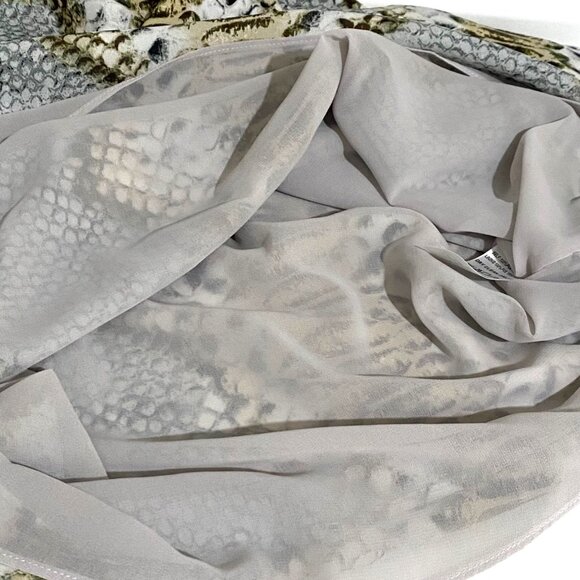 Buddy Love Snake Print Tunic Top Dress L Gray Beige Boho Cruisewear Grunge Light - Picture 4 of 5